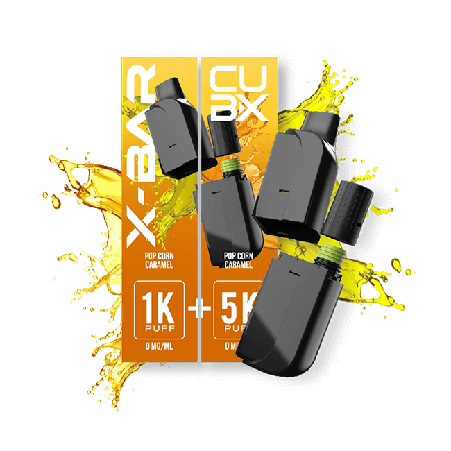 CUBX 2 PODS POP CORN CARAMEL 0 MG - J WELL - Cigarette lectronique et  e-liquides fabriqus en France